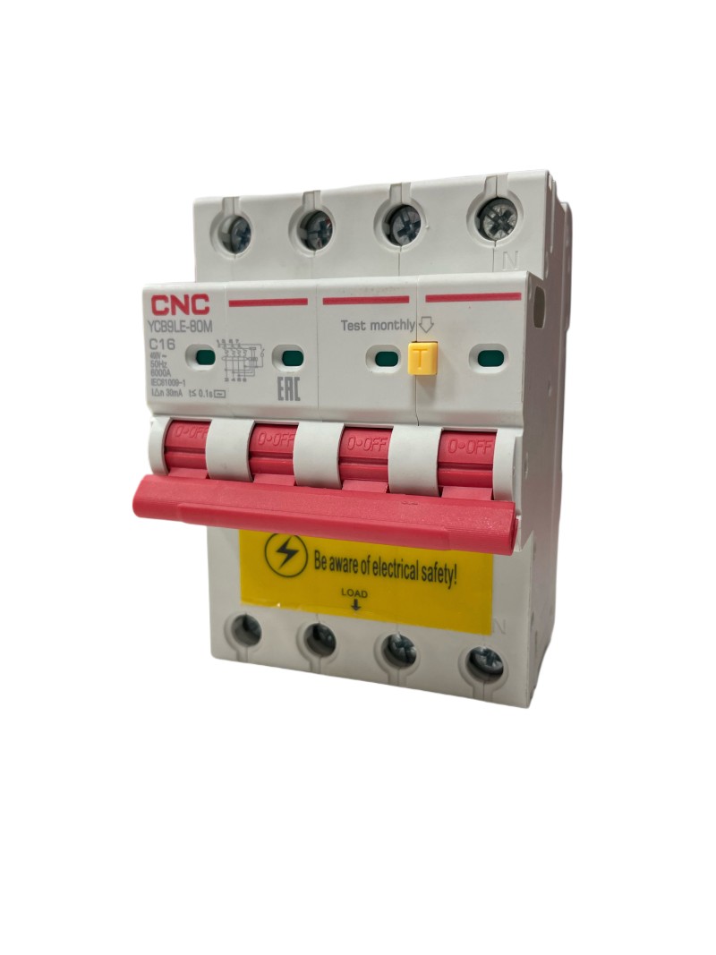 YCB9LE-80M 2А 4P 6кА 100мА C AC (электрон.)