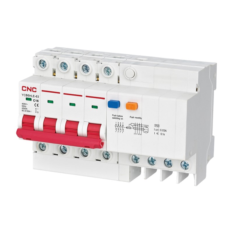 YCB6HLE-63 20А 3P+<wbr>N 4,5кА 100мА C AC (электрон.)