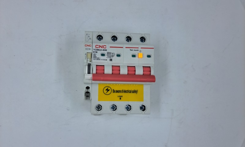 YCB9LE-80M 16A 4P 6кА 30мА C AC (электрон.) с SD