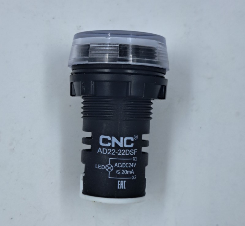 Индикатор 22мм AD22-22DS F W AC/<wbr>DC 24В белый IP65