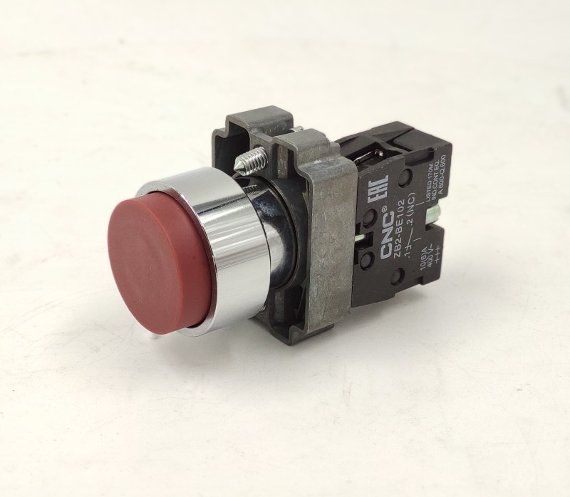 Удлинённая кнопка LAY5-BLF42 красная IP65