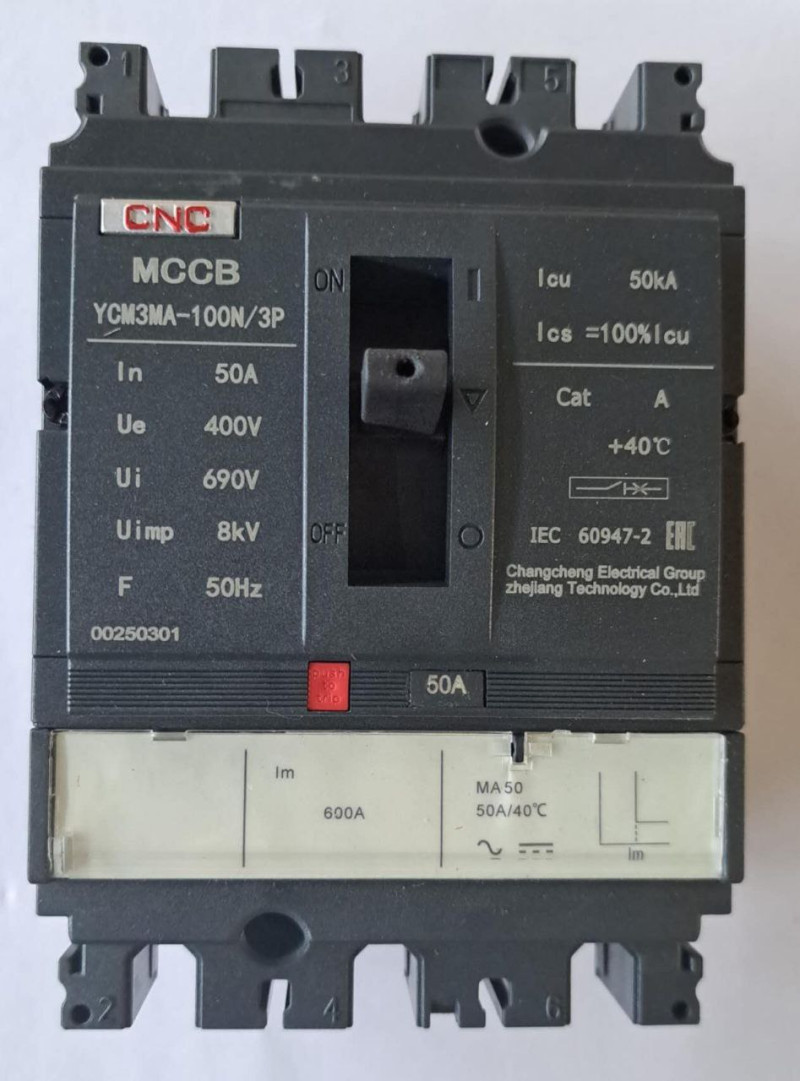 YCM3 MA 250H 3P 250A 85kA