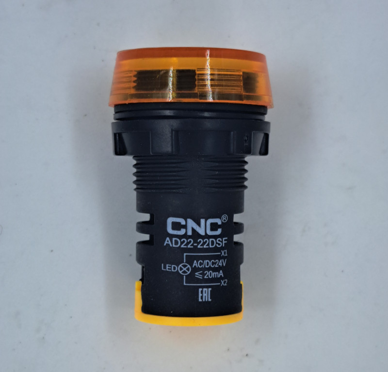 Индикатор 22мм AD22-22DS F Y AC/<wbr>DC 24В желтый IP65