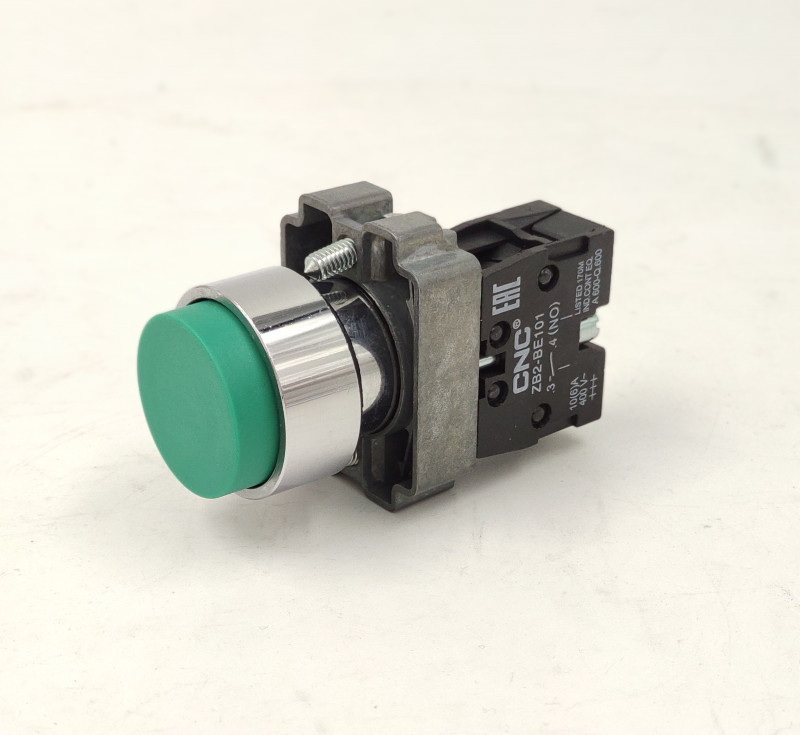 Удлинённая кнопка LAY5-BLF31 зеленая IP65