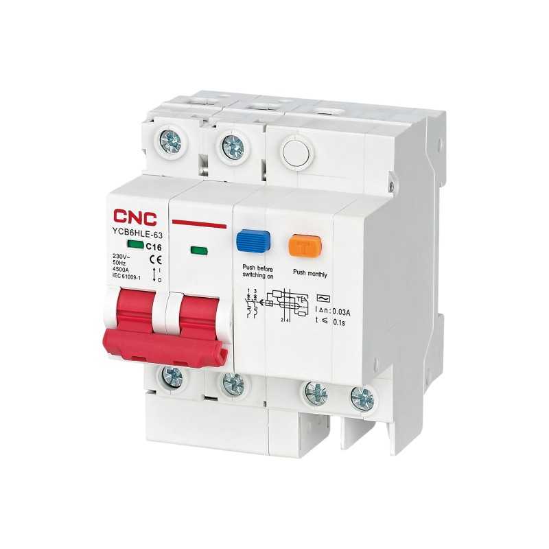 YCB6HLE-63 50А 2P 4,5кА 100мА C AC (электрон.)