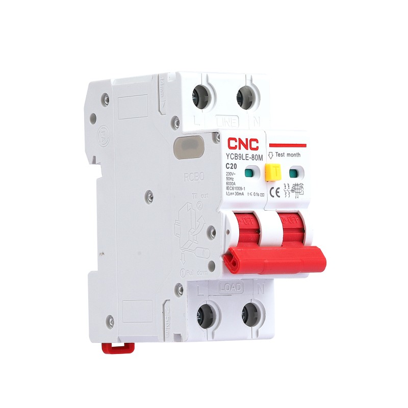 YCB9LE-80M 10А 2P 6кА 100мА C AC (электрон.)